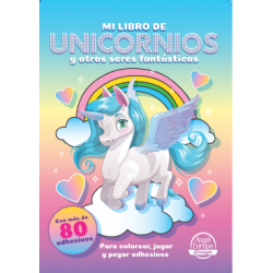 Pack 12 Un. Mi Libro de Unicornios y Otros Seres Fantasticos con adhesivos