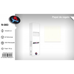 Caja 40 Un. Papel de Regalo de Kraft Blanco