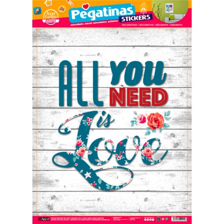Stickers All you need is love (48x68)