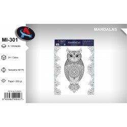 Pack 6 uds. Mandala Coloreable Animales 1
