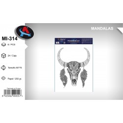 Pack 6 uds. Mandala Coloreable Animales 14