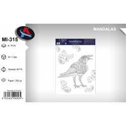 Pack 6 uds. Mandala Coloreable Animales 15