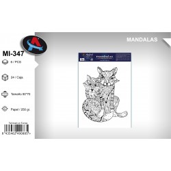 Pack 6 uds. Mandala Coloreable Animales 47