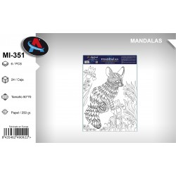 Pack 6 uds. Mandala Coloreable Animales 51