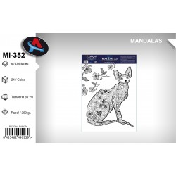 Pack 6 uds. Mandala Coloreable Animales 52