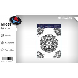 Pack 6 uds. Mandala Coloreable Mandalas 1