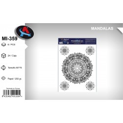 Pack 6 uds. Mandala Coloreable Mandalas 2
