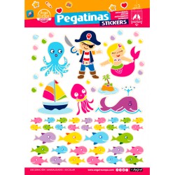 Pack 24 Un. Stickers UNDER THE SEA (24x34)