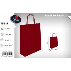 Pack 25 Un. Bolsa de Regalo Rojo Kraft