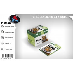 Pack 200ud. Papel blanco A4, 80grs.