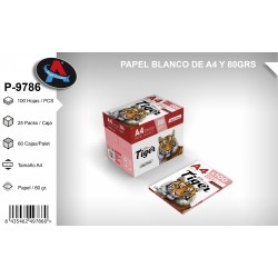 Pack 100ud. Papel blanco A4, 80grs.