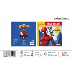 Pack 20 uds. SPIDER-MAN Mini color con pegatina