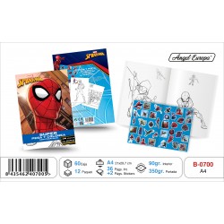 Pack 6 uds. Spiderman Pega y Colorea